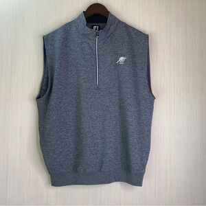FootJoy Golf Performance Vest Men's Gray 1/4 Zip Pullover Logo Size Medium